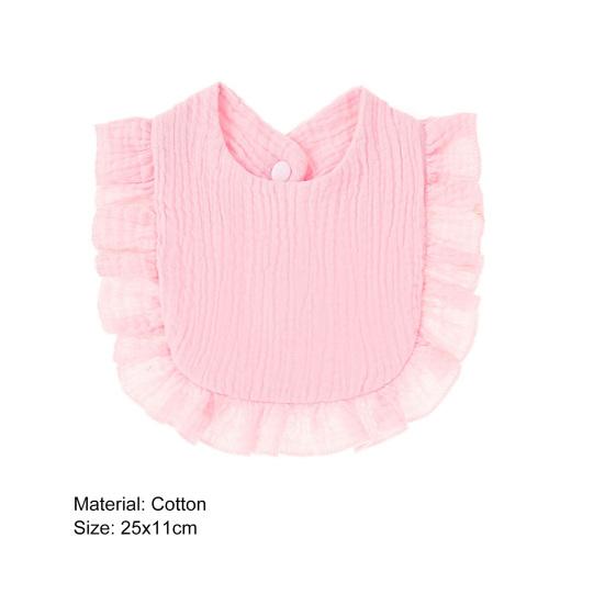 Детский нагрудник, удобный, легко чистящийся, мягкий дизайн с оборками, полотенце для слюны для кормления младенцев для ежедневного использования