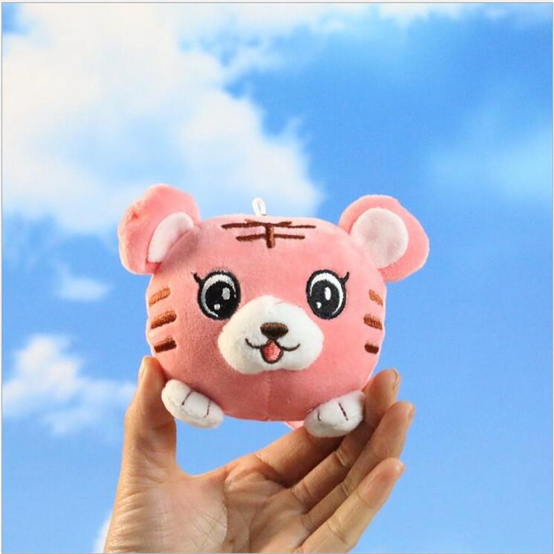 Милая супер мини-голова тигра плюшевая игрушка кулон в виде животного маленький талисман года тигра 10 см