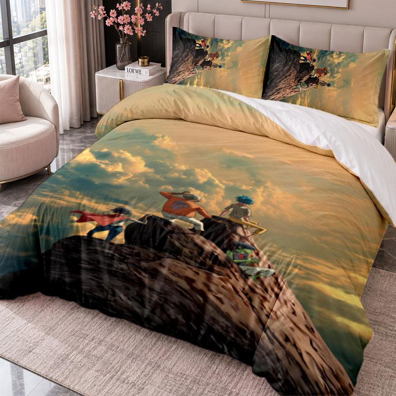Gorillaz 3Pcs Bedding Set Duvet Cover With Two Pillowcases For Bedroom Home Decoration