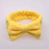 European and American Coral Fleece Bow Headband Ladies Wide-brimmed Wash Solid Color Headband