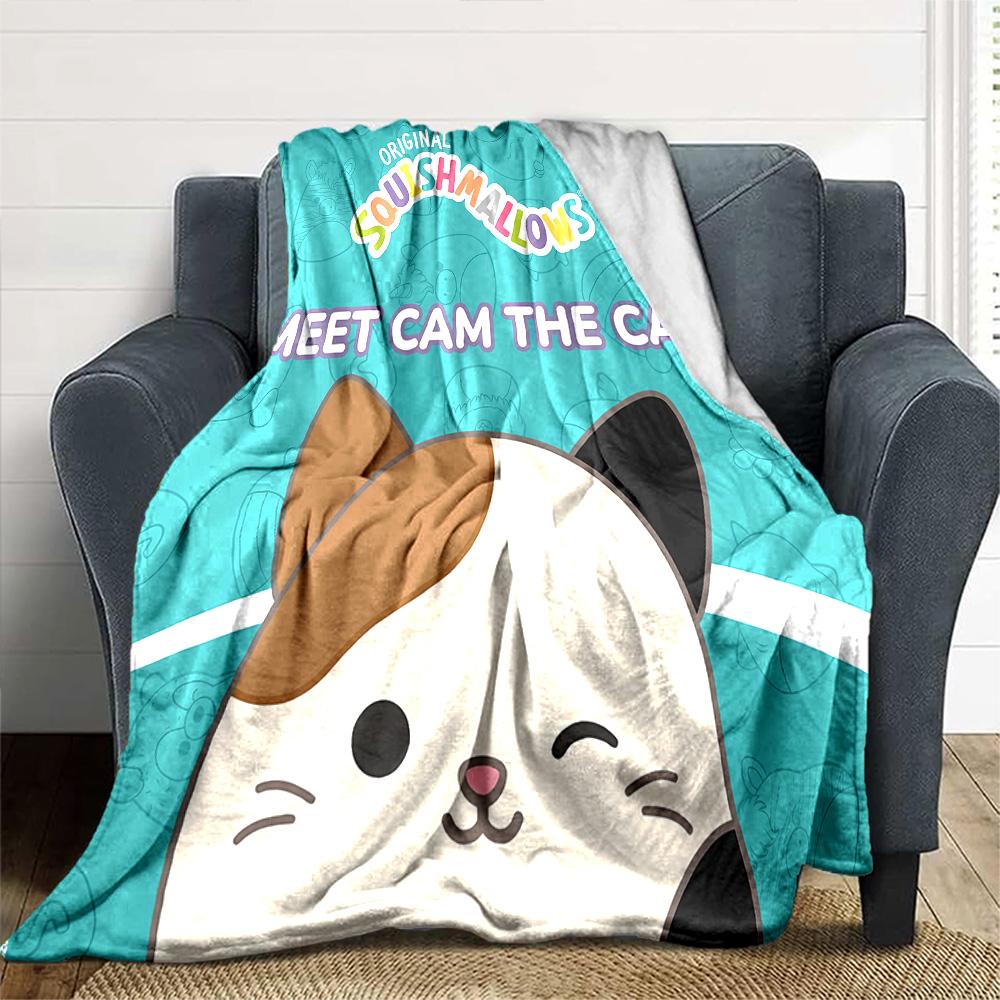 1pc Blanket - squishmallows Print Design,Lightweight Blanket for Sofa,Bed- Soft &Warm,Gift for All Seasons