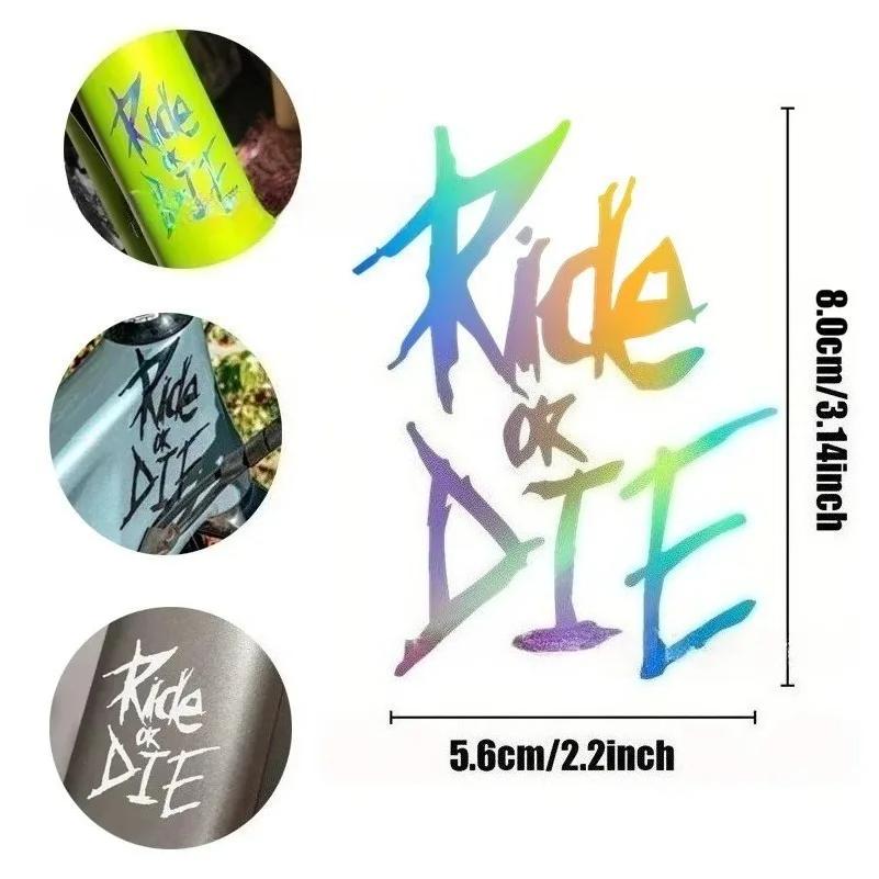 3 шт. 5,6 x 8 см Наклейки на раму велосипеда Ride Or Die Наклейки на верхнюю трубу для горного велосипеда MTB Декоративные наклейки на раму велосипеда Авто Мотоциклетные аксессуары