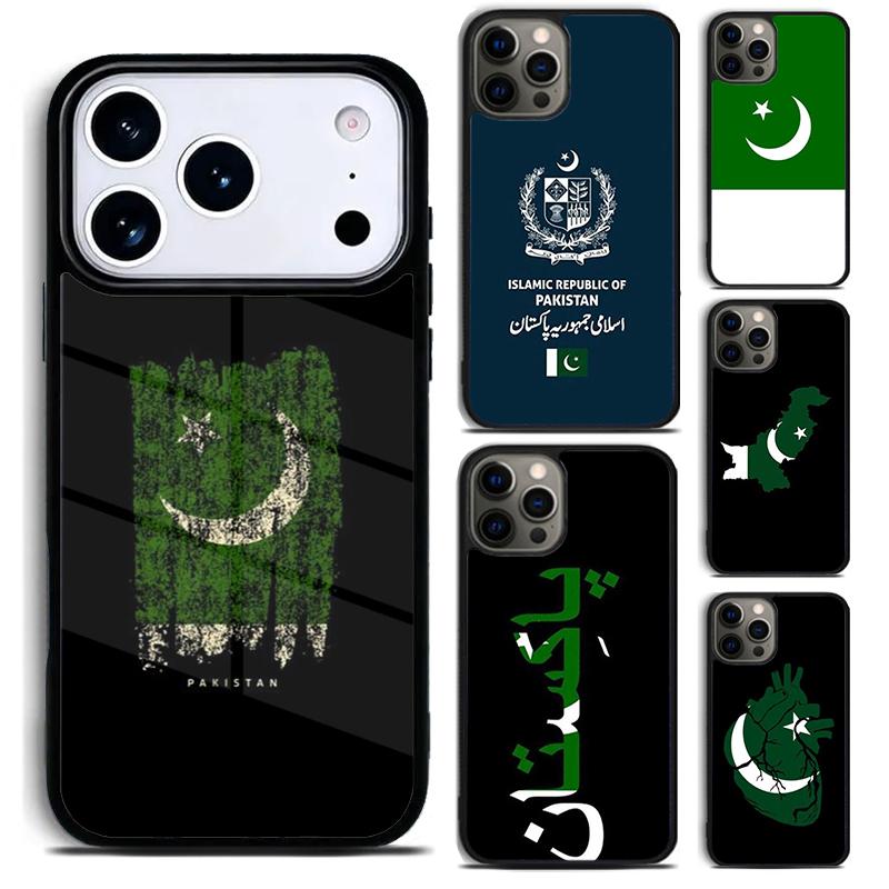 Чехол для телефона с флагом Пакистана для iPhone 17 16 15 Pro Max Air 14 13 12 11 Plus Ударопрочный Capa Чехол