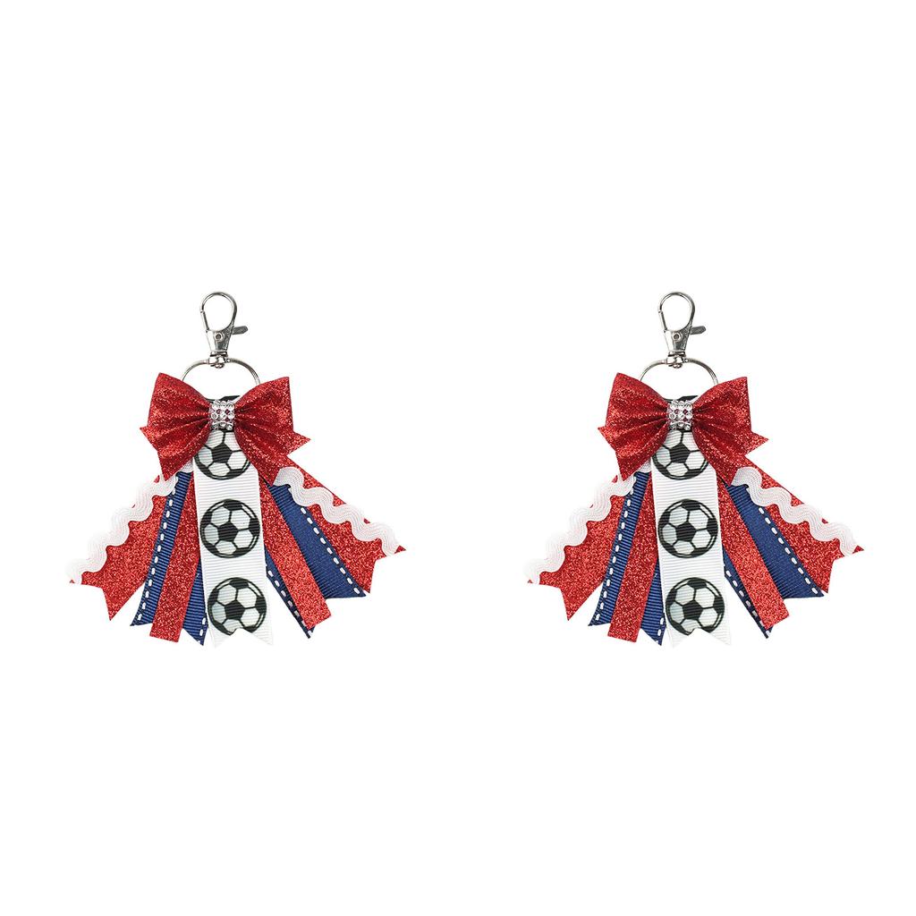 2 шт. Брелок Pin Me Cheer Спорт Блеск Красивый Командный Брелок с Бантиками Украшение для Сумки