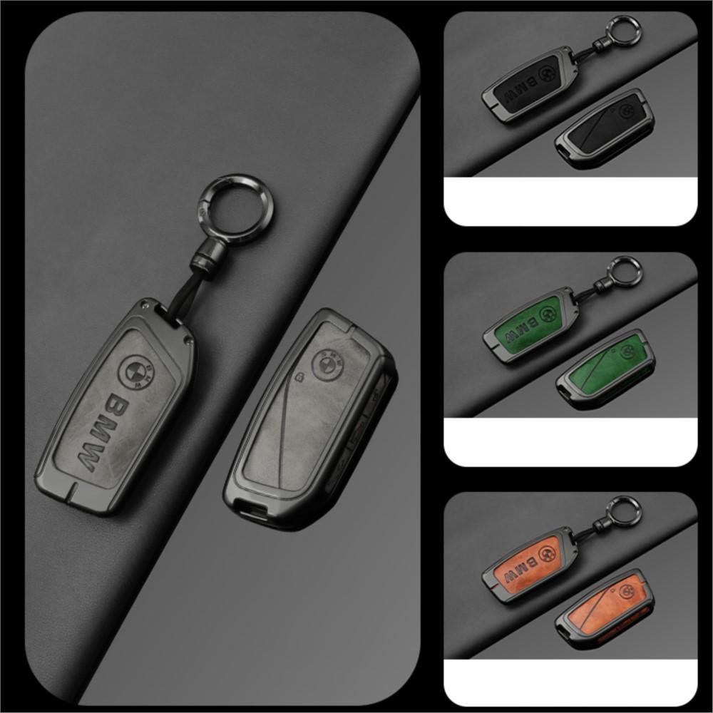 ujhzt6 Fashion Leather Car Key Case Cover for BMW 740i 760i 5 Series G60 X1 X2 X5 X6 X7 IX1 IX2 IX I5 I7 G05 Car Interior Accessories