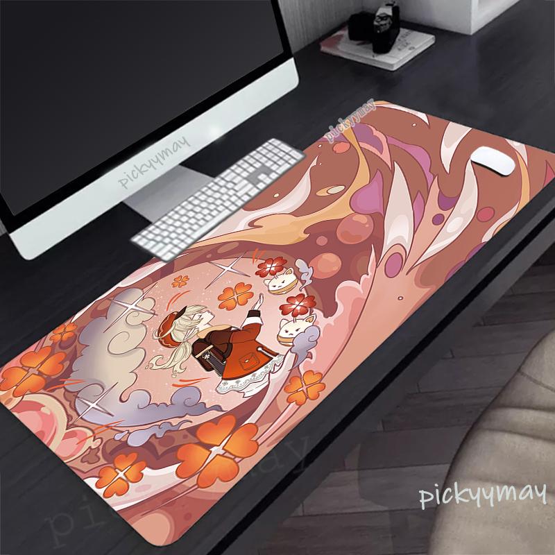 Large Mousepad Gamer Mousepads Keyboard Mat Anime Desk Rug Genshin Impact Pc HD Desk Mats Company Mouse Pad For Gift