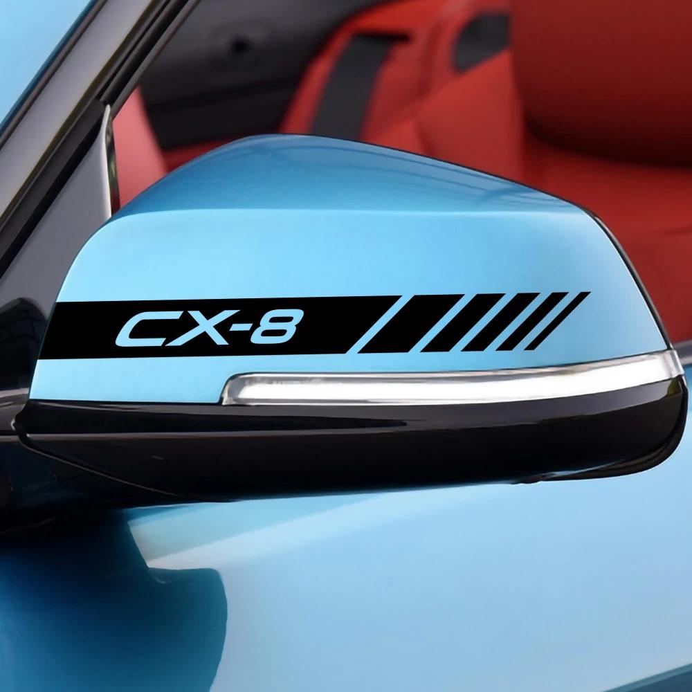 Car Mirror Decoration Stickers Body Trunk Car Emblem Decal Decoration For Mazda 3 4 5 6 Axela Atenza CX-3 CX-5 CX-8 RX8 RX3 MX5 h2