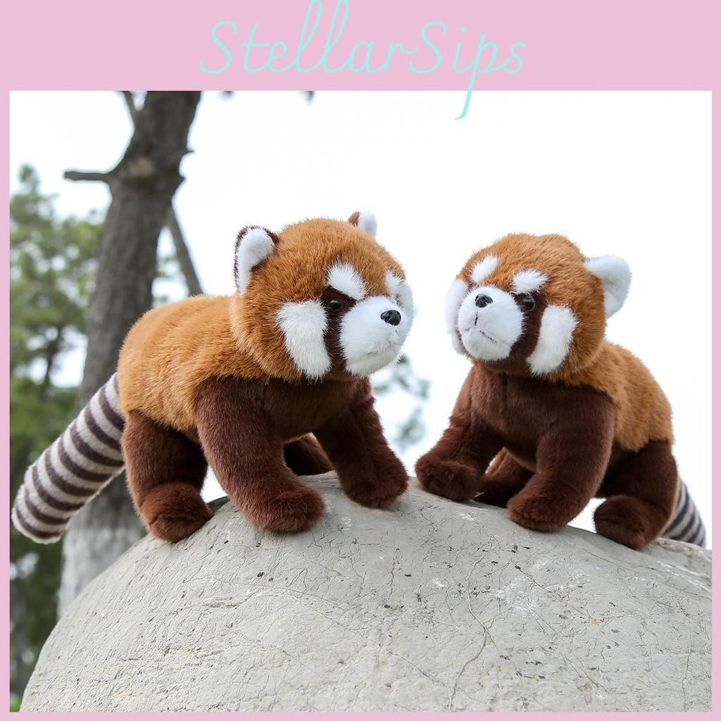 Raccoon Panda Red Animal Plush Fluffy Exterior Children Room Comfort Decoration