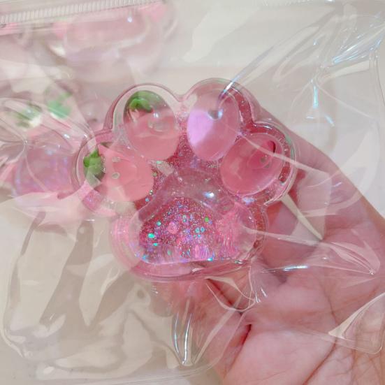 1/2 шт., розовая клубника, кошачья лапка, игрушка для снятия стресса, виноград, кошачья лапка, сжимающая щипок, сенсорная игрушка для детей и взрослых, мягкий мячик TPR, игрушка-коготь для снятия стресса