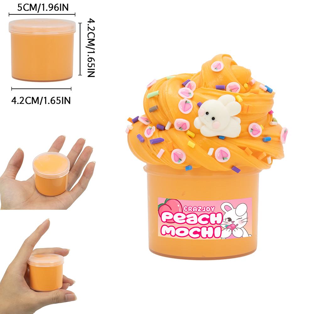 Праздничный набор Fluffy Butter Slime 2,37 унции, нелипкий ароматизированный DIY-набор для творчества, мягкое средство для снятия стресса для вечеринок и праздничных подарков