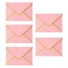 Personalized Message Envelopes 5Pcs Western Style with Gold Foil Trim, Offset Paper Invitation Wedding for Wedding, Greeting Cards, Business Letters,