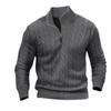 Men'S Autumn And Winter Men'S Twist Knitted Sweater Semi-Zipper Stand-Up Collar Casual Warm Sweater Men'S Bottoming Shirt