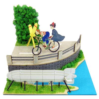 Sankei Studio Ghibli Мини Служба Доставки Стрекоза и Велосипед с Пропеллером Бумажная Модель Кики Немасштабный MP07-10