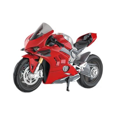 1/12 DUCATI Panigale V4S Corse Сборная версия Модель мотоцикла из сплава Литой металлический гоночный мотоцикл Модель Звук Свет Детские игрушки Подарок