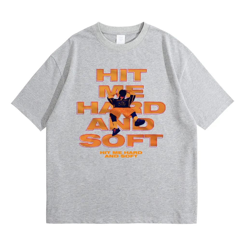 Футболка Hit Me Hard and Soft Tour с коротким рукавом, мужская повседневная футболка большого размера, уличная одежда для мужчин и женщин