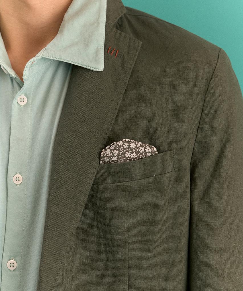 Panicale Khaki Cotton Linen Jacket