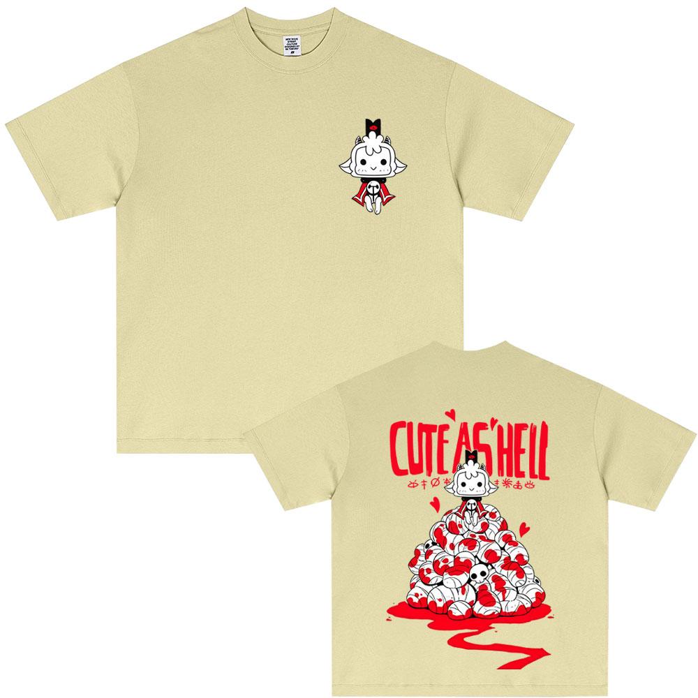 Game Cult of The Lamb Graphic Tshirt Unisex Women Otaku Lover Short Sleeve Tshirts Unisex Casual High Quality Soft Cotton Tshirt