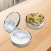 Alloy Jewelry Case With Mirror And Medicine Compartment For Daily Essential Spacious Pills Storage Container