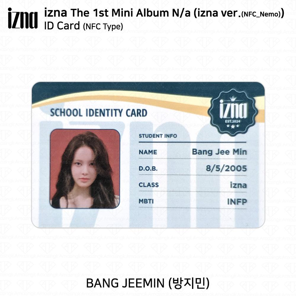 izna Первый мини-альбом N/a NFC_Nemo ver Official Selfie Photocard ID Card KPOP