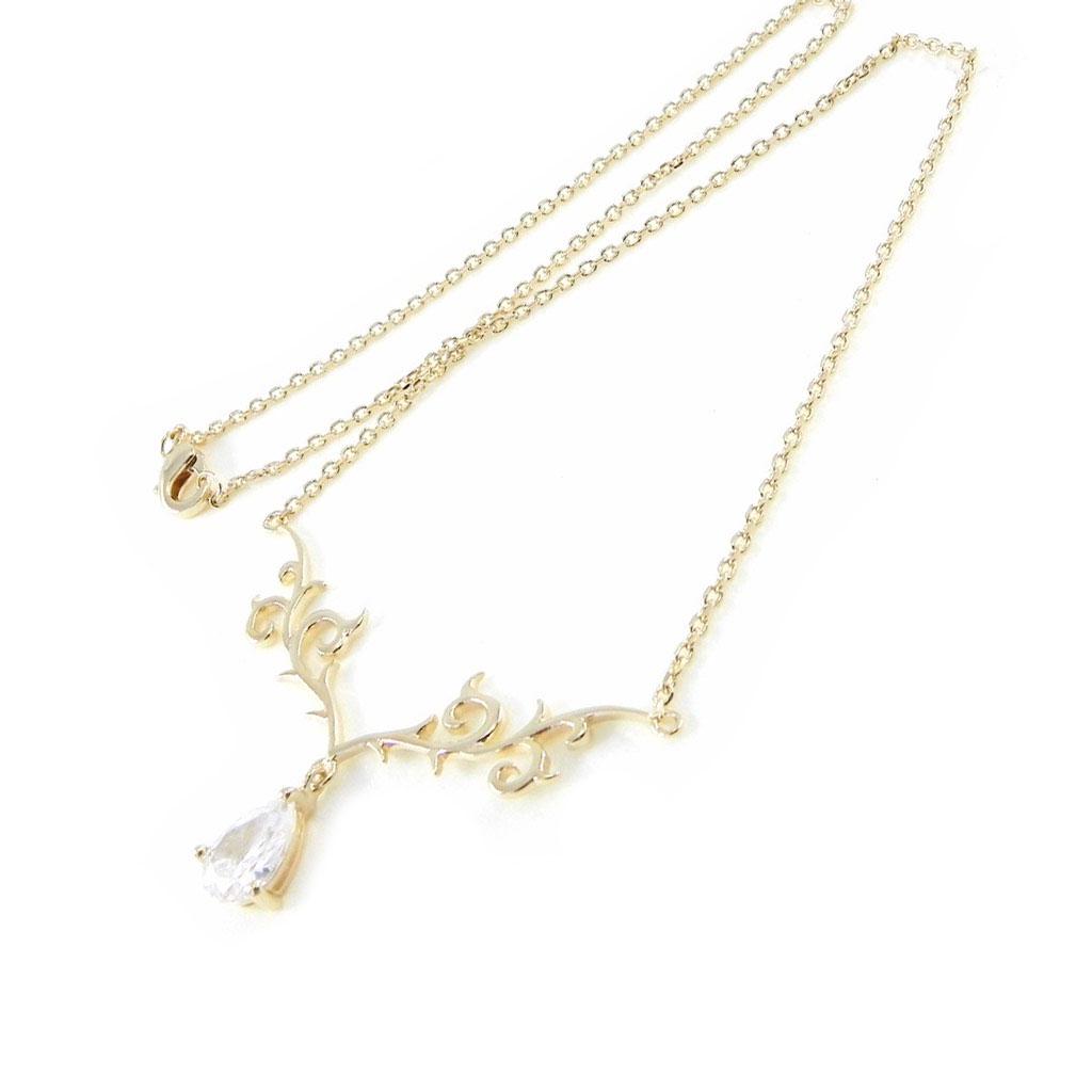 Les Trésors De Lily [C4566] - Позолоченное колье «Анастейша» золотисто-белое - 50x15 мм