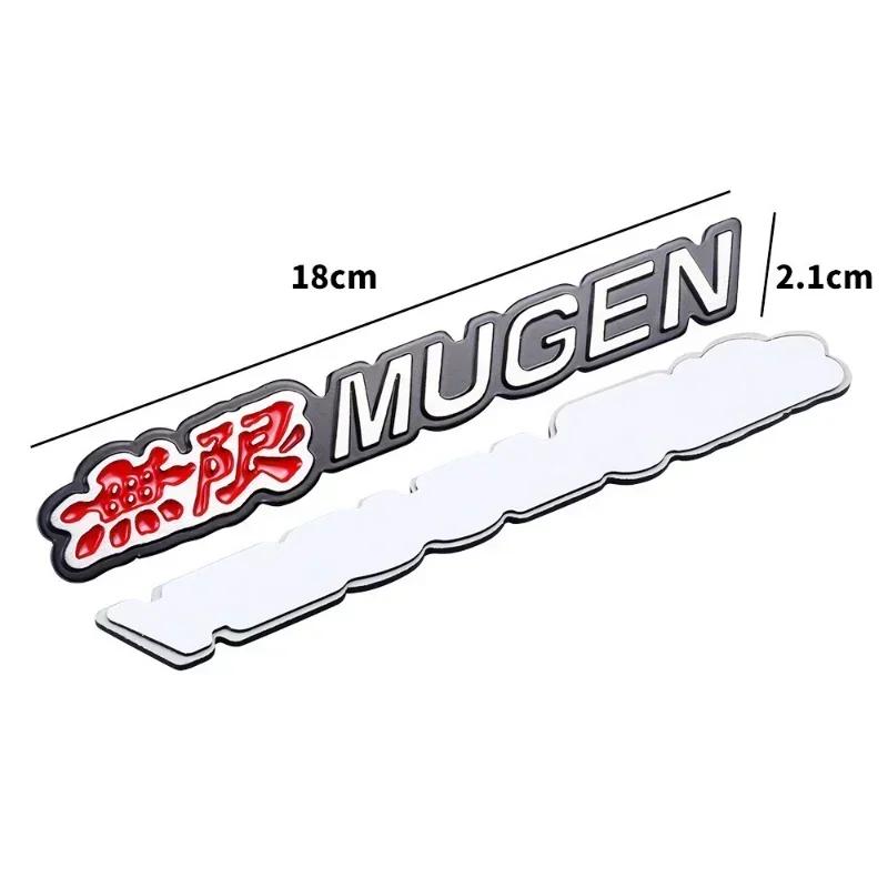 2PCS Metal Mugen Logo Car Rear Trunk Fender Emblem Badge Sticker Decals For Honda Civic Accord TypeR TypeS Fit Jazz Accessories