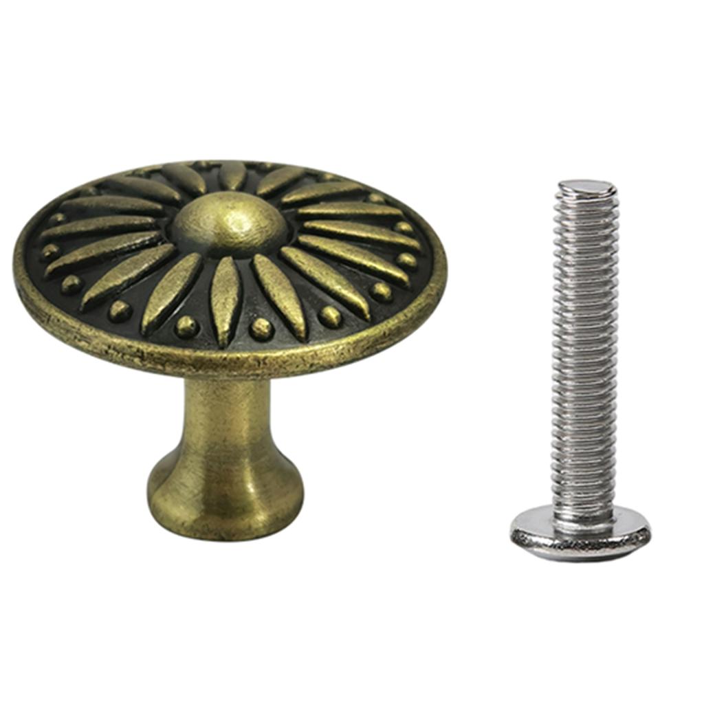 Antique Finish Single Hole Pull Knob Metal Drawer Handle Rustic Single Hole Cabinet Pull 12pcs for Elegant Interiors