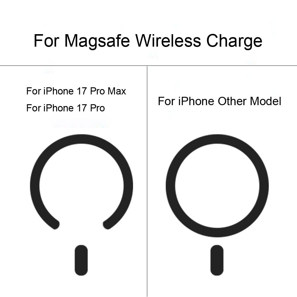 Luxury Matte Translucent Case For 17 16 15 14 13 Pro Max Air 17Pro 17 16Pro 15Pro For Magsafe Wireless Charge Cove