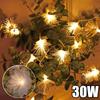 30 Вт светодиодная оптоволоконная гирлянда на батарейках для рождественских украшений вечеринок новогоднего декора искусственных цветов