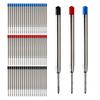 20pcs L:3.9 In Ballpoint Pen Refills for Parker Pens Medium Point Blue Red Black Ink Rods for Writing Office Stationery