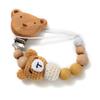 Bear Pacifier Holder Clips Dummy Nipple Baby Teether Toys Straps Baby Pacifier Chain  Toddler