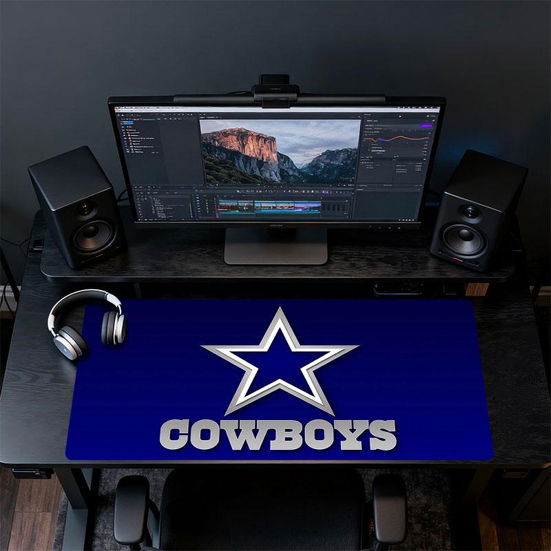Коврик для мыши Dallas Cowboys, Большой игровой коврик для стола, Нескользящий коврик XXL для мыши для ноутбука и планшета, Игровой коврик для мини-ПК со прошитыми краями