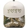 New butterfly love knot truck driver hat embroidery retro leopard print color matching baseball cap European beautiful woman leisure