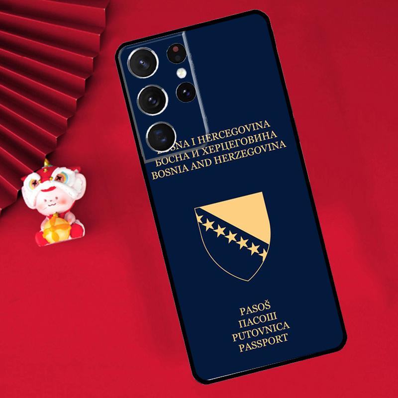 Чехол-кошелек для паспорта Боснии и Герцеговины для Samsung Galaxy S24 Ultra S22 S23 Plus Note 10 Note 20 S8 S9 S10 S20 S21 FE