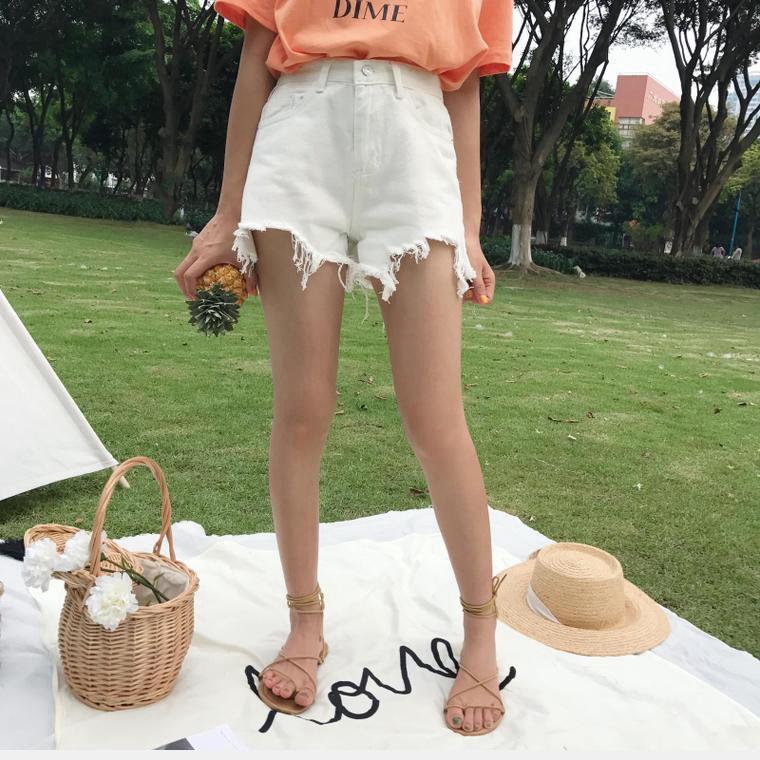 Летние женские джинсовые шорты, классические винтажные повседневные джинсы с высокой талией, женские шорты, брюки