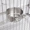 1/2 шт. маленькая клетка для птиц, кормушка с зажимом, блюдо из нержавеющей стали для воды, кормушка для домашних животных, курятник, аксессуары для попугая, корелла, ара, неразлучники