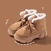 Women's Winter Warm Faux Suede Home Short Boots Fleece Lined Anti-slip Indoor High Top Slippers Ankle Booties for Women Plush Lined House Shoes