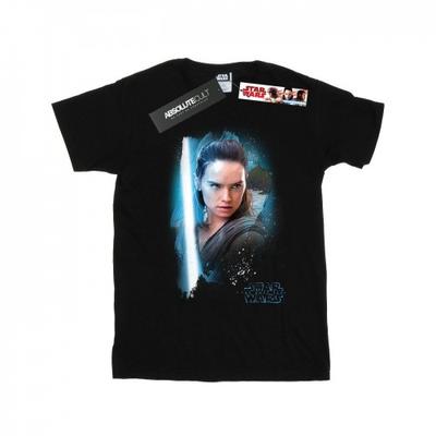 STAR WARS Женская/Дамская Хлопковая Футболка Оверсайз в Стиле Бойфренд 'Звездные Войны: Последние Джедаи' Рей