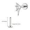 Right Grand ASTM F136 Titanium 16G Spider Web Stud Earring Halloween Internally Threaded Helix Cartilage Tragus Lip Piercing