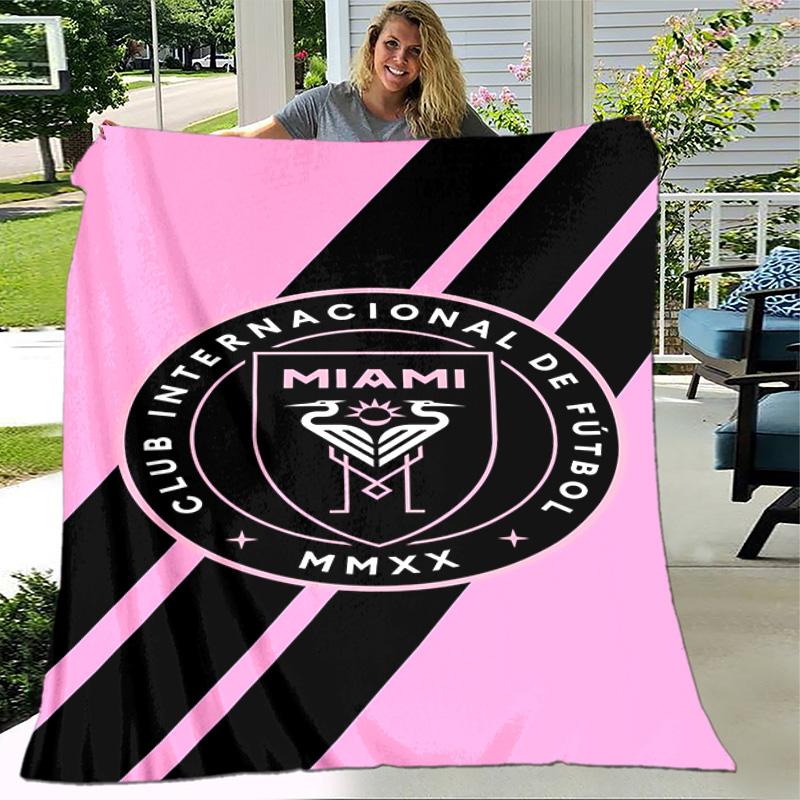 1pc Blanket - Inter Miami CF Print Design, Lightweight Blanket for Sofa, Bed- Soft &Warm, Gift for All Seasons