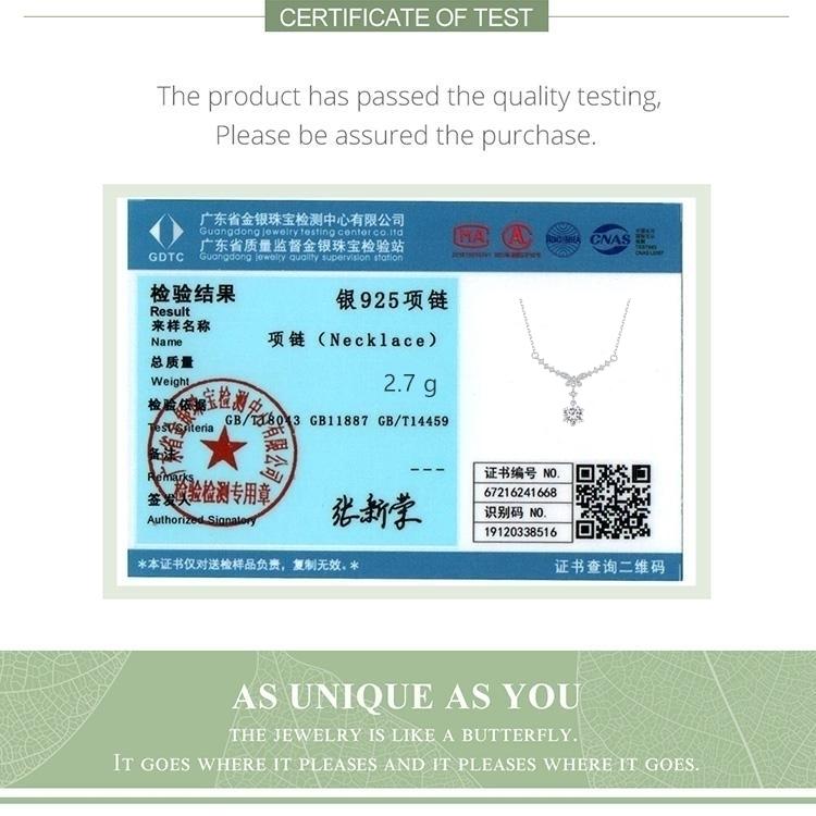 BAMOER 1CT каплевидное муассанитовое ожерелье с бантом-цепочкой, ожерелье из стерлингового серебра 925 пробы для женщин, свадебный подарок на День святого Валентина