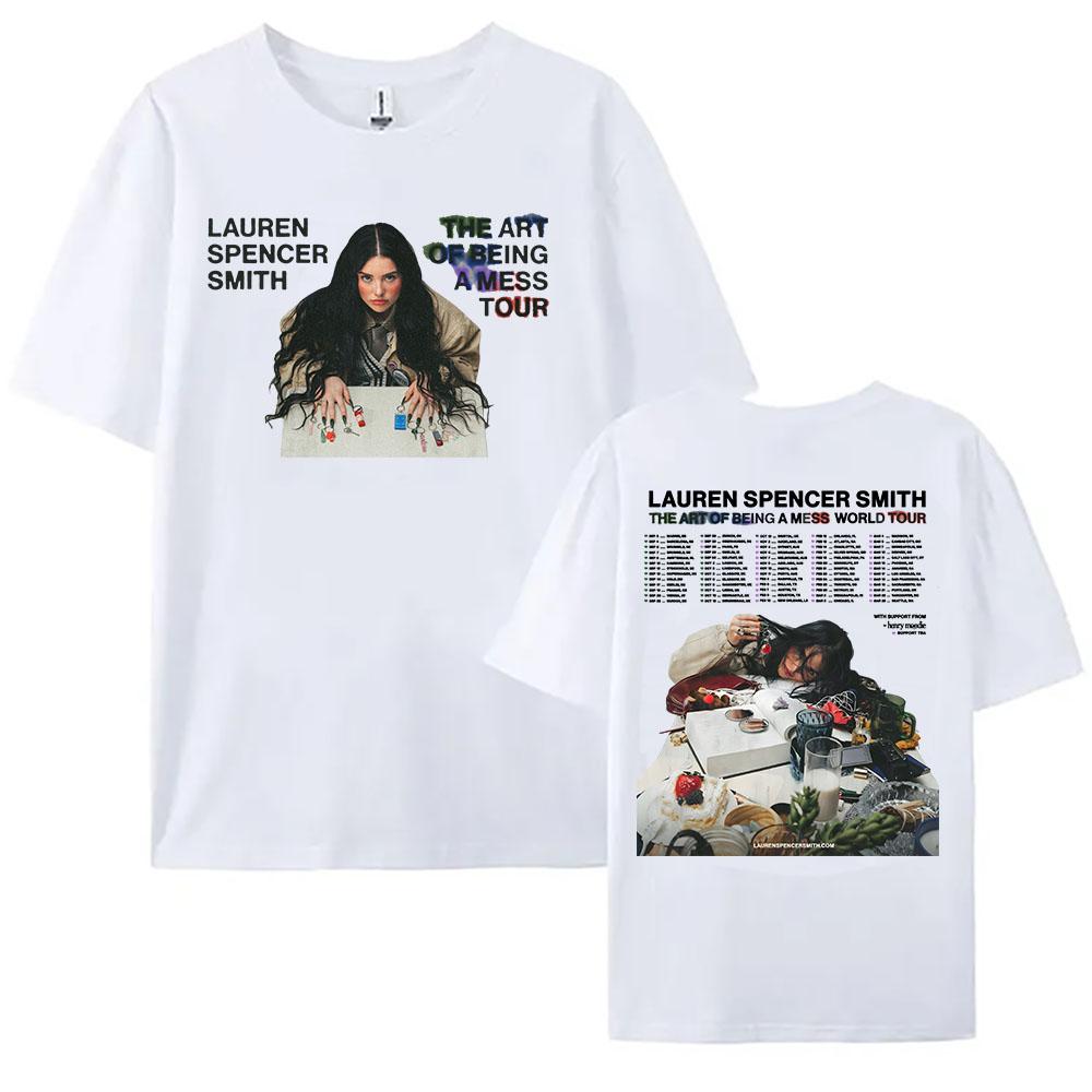 The Art of Being A Mess Tour 2025 T-shirt Lauren Spencer Smith Graphic Tshirt Cotton Short Sleeve Unisex T Shirt Summer Soft Tee
