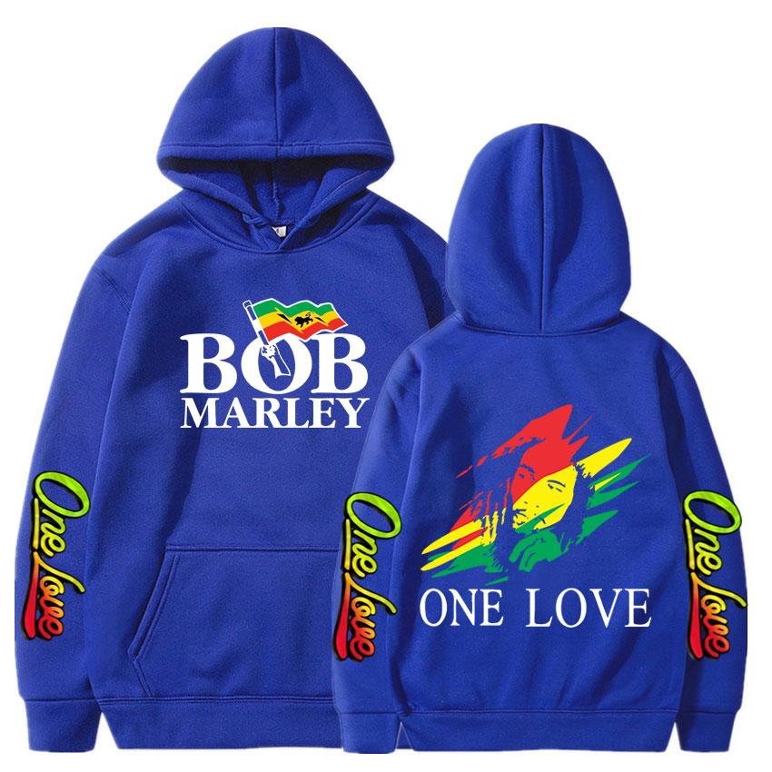 Толстовки с капюшоном Rapper Bob Marley Legend Reggae One Love Толстовки с капюшоном для мужчин и женщин Модные свитера с длинным рукавом большого размера Уличная одежда