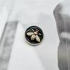 FCXDG Fashion Metal Buttons for Clothing Sewing Bee Design Round Vintage Buttons Coat Jacket Knitted Sweater Decorative Buttons