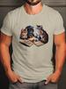 Cats looking Books Graphic Tee Men Casual Round Neck Short Sleeve Breathable TShirt Casual Summer