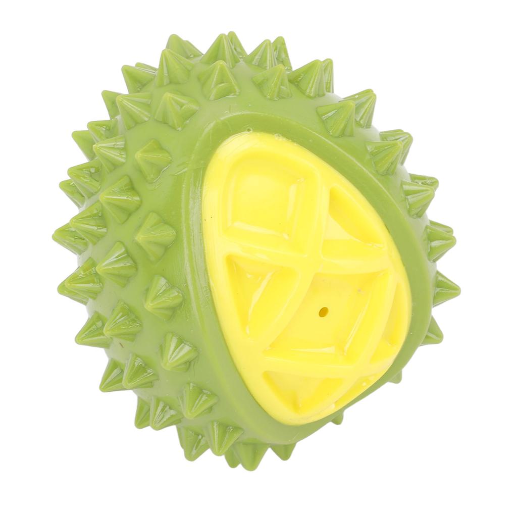 Durian Shaped Dog Toy Ball TPR Interactive Multi Functional Reduce Anxiety Sound Durian Dog