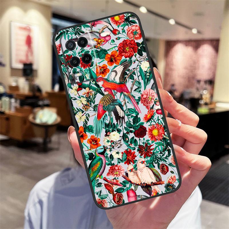 Чехол 'Садовые птицы' для Oppo A40 A60 A80 A18 A38 A58 A78 A98 A16 A76 A96 A15 A17 A77 A74 A94 A54 A57S