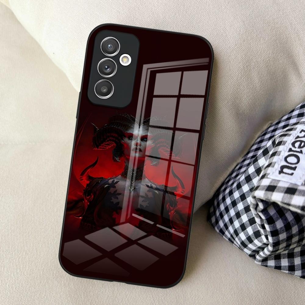Чехол для телефона D-Diablo 4 для Samsung S24 Ultra S23 S22 S20 Fe S21 Plus Galaxy A54 A34 A24 A53 M54 Note 20 Стеклянная крышка