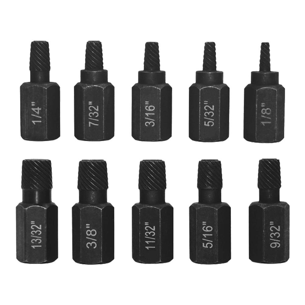 26/10 Pcs/Set Broken Screw Remover Tools Boxed Disassemble Screws Bolt Stud Slip Teeth Removing for Cars and Construction Sites