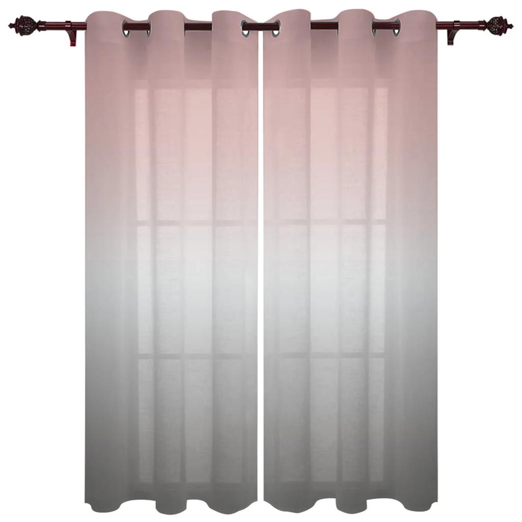 Розовые серые градиентные шторы для спальни, гостиной, шторы для кухни, детской комнаты, занавески для окна, современный домашний декор