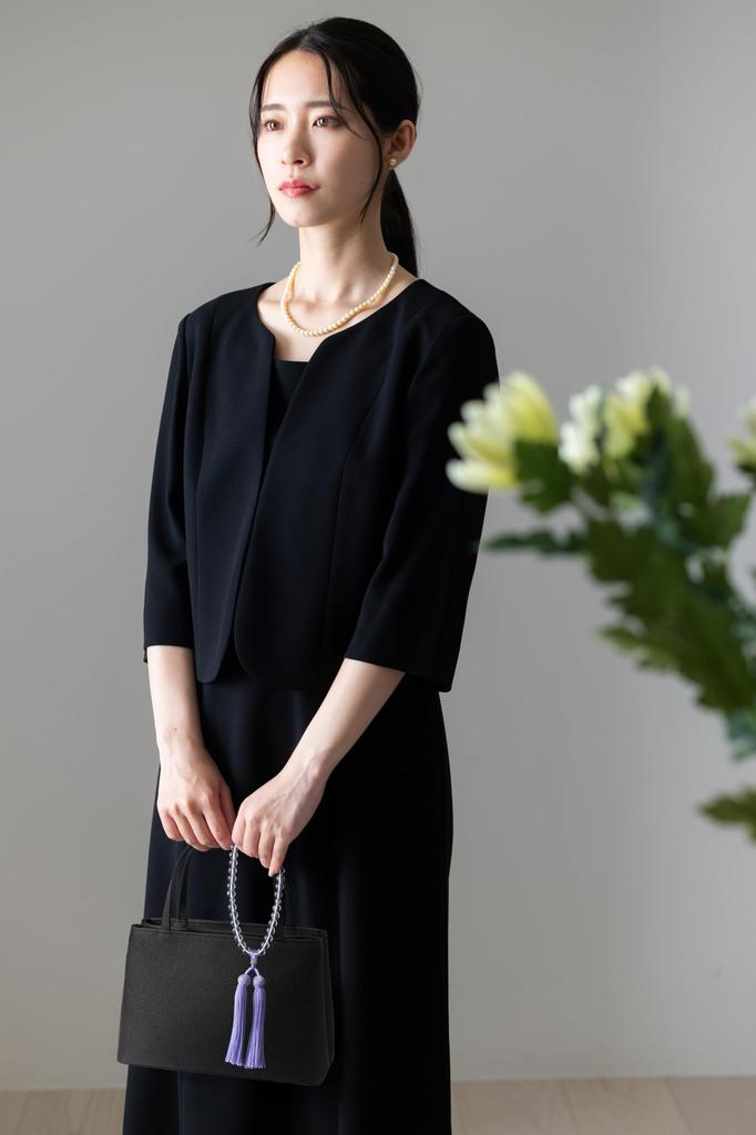 От Киото Нисидзин Ори Формальный Черный Формальный Для Траура Сделано в Наборе Фукуса [Фукушодо] (Мастера ручной работы) Сумка, Черный, Сумка, Церемонии, Женская,